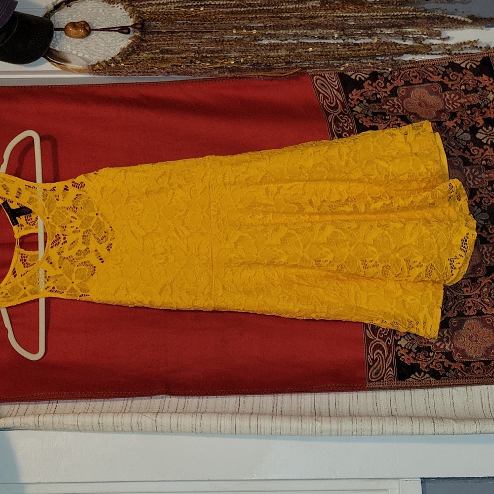Lace Yellow Dress